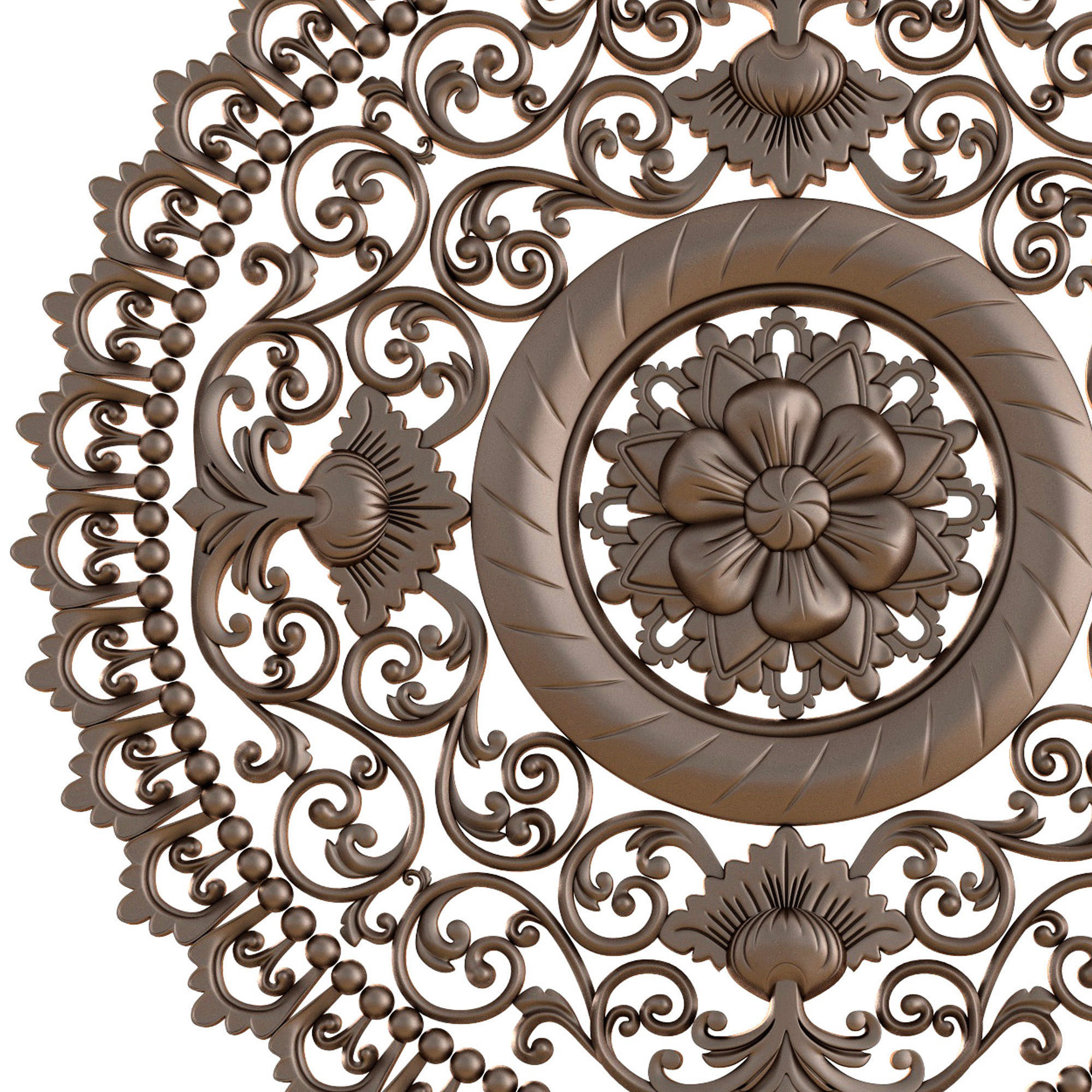 Decorative rosette 3D model_2