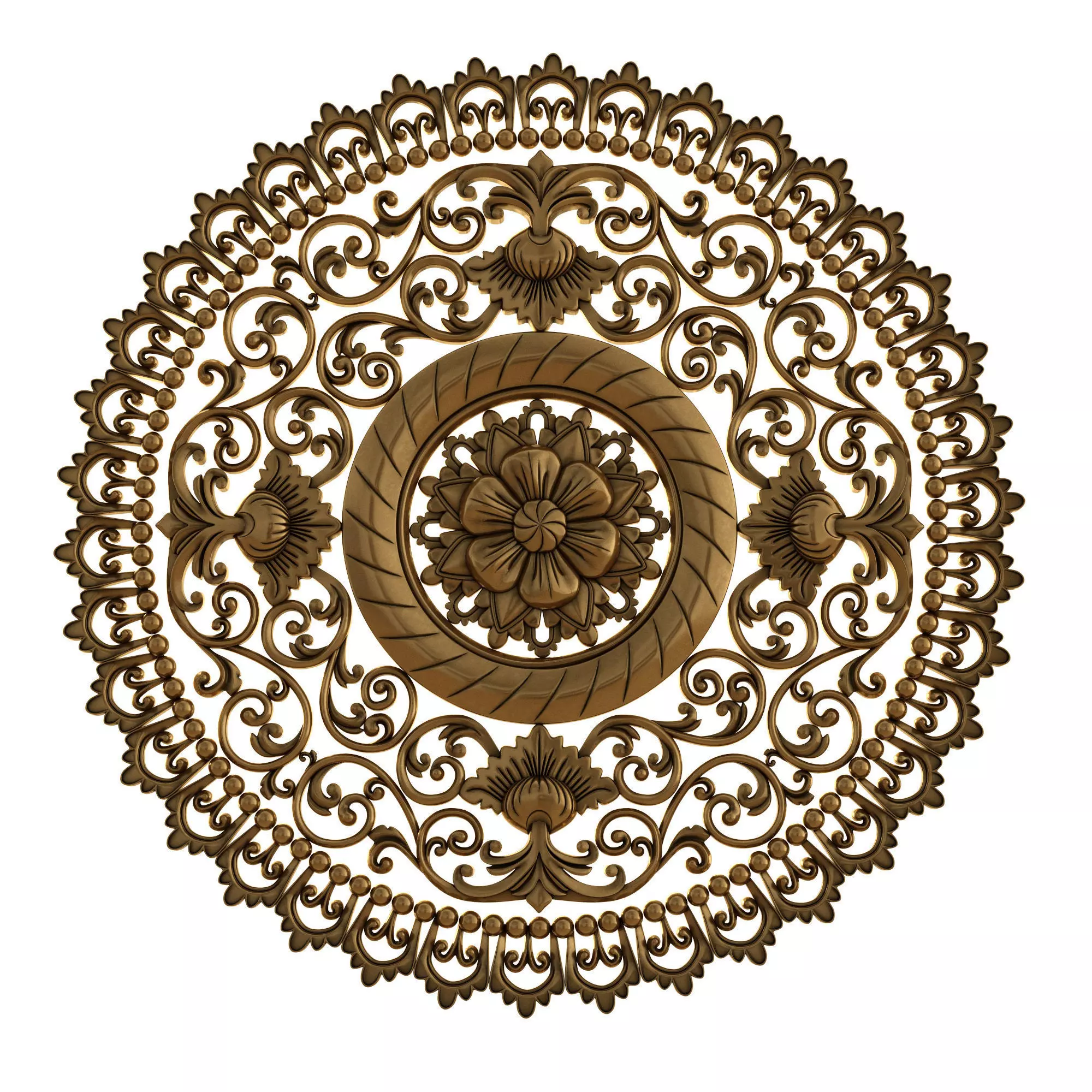 Decorative rosette 3D model_0