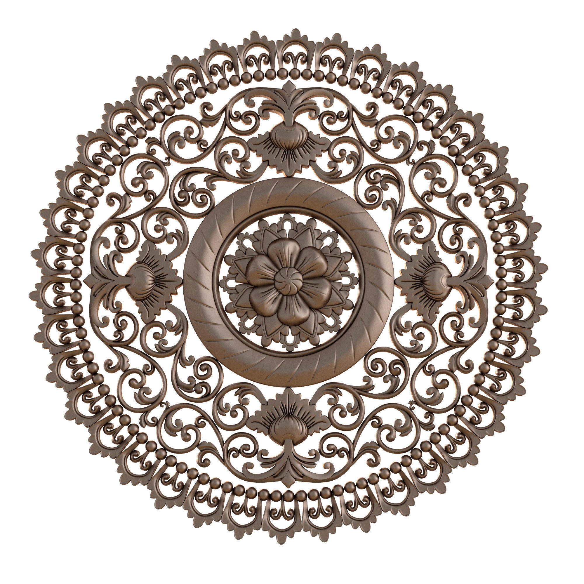 Decorative rosette 3D model_1