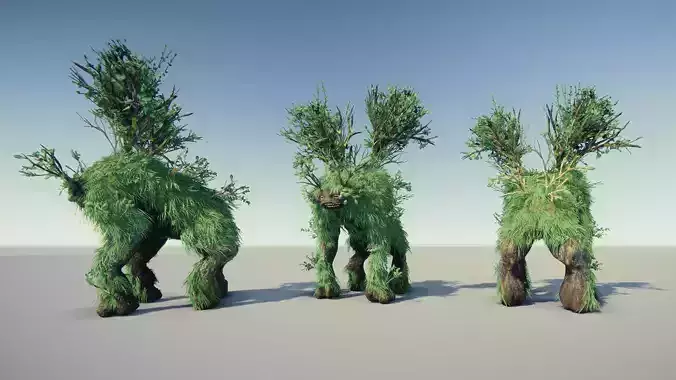 Tree Creature Forest Ent Low-poly 3D model