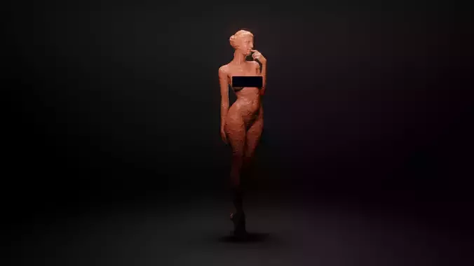 Antique clay woman 15