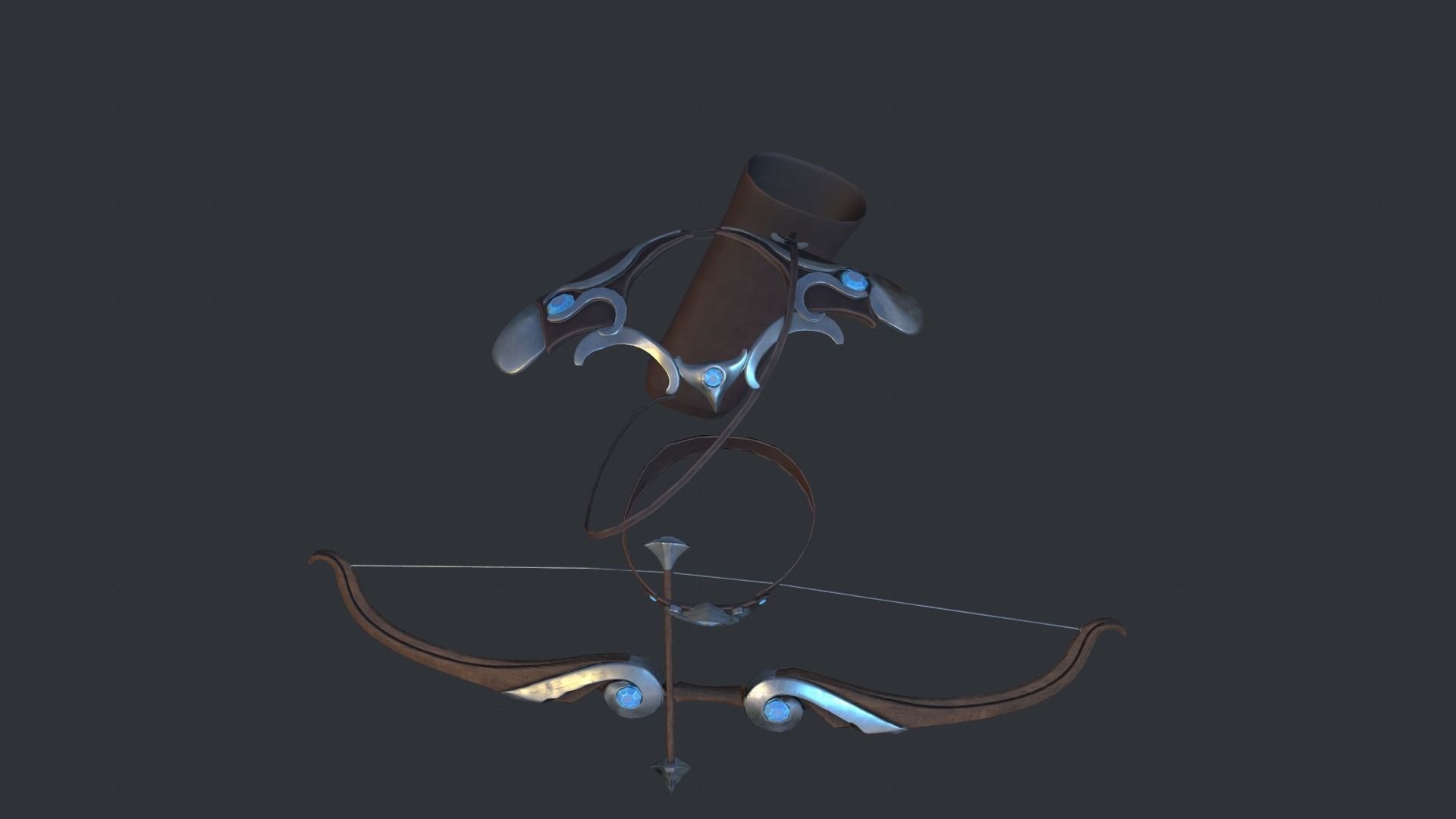  Armor for Archer Low-poly 3D model_8