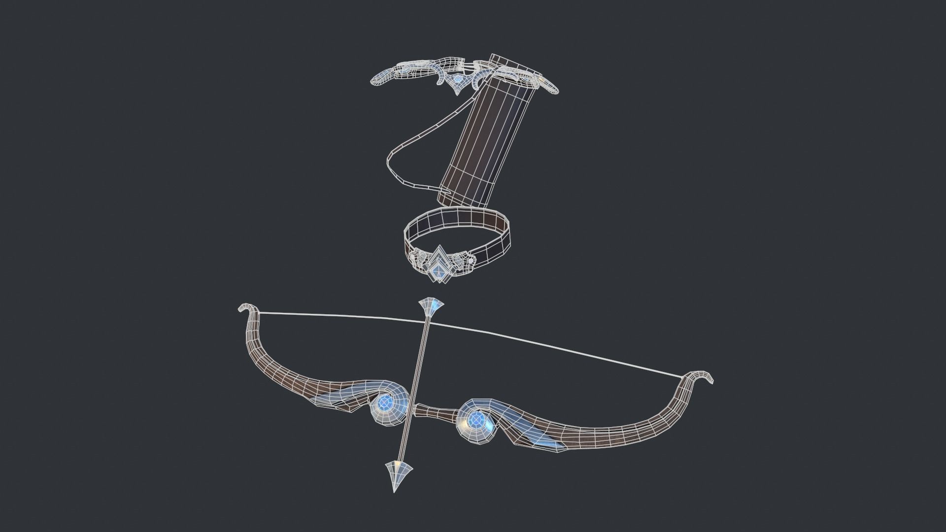  Armor for Archer Low-poly 3D model_10