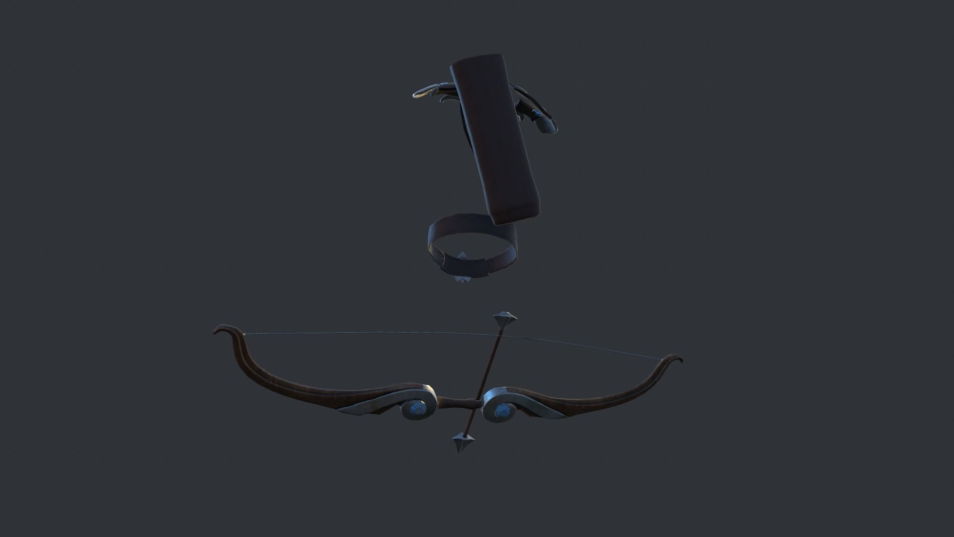  Armor for Archer Low-poly 3D model_4