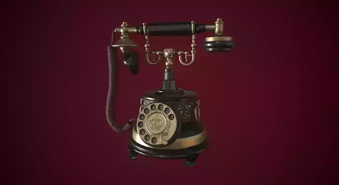 Phone Vintage Telephone 3D model