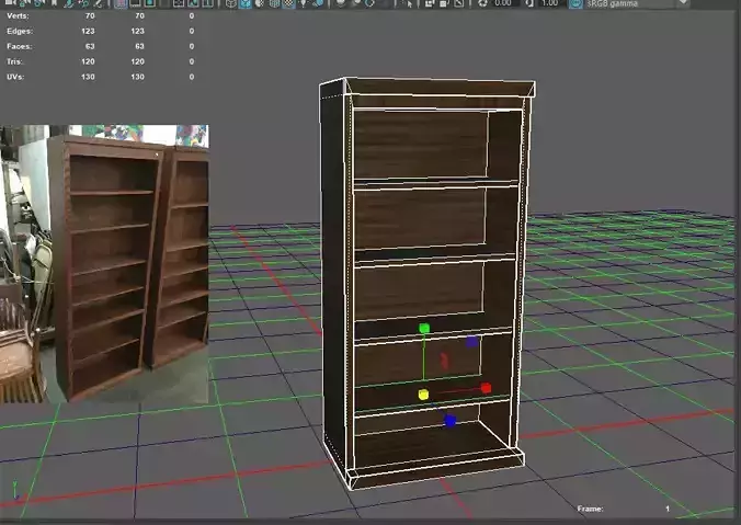 Everyday BookShelf 2 PBR Textured shelfs
