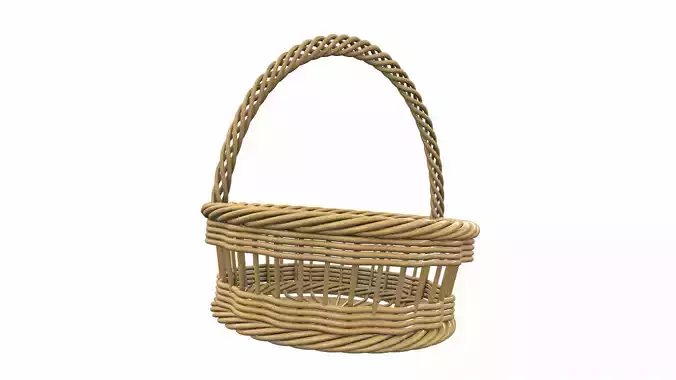 Wooden wicker basket 3