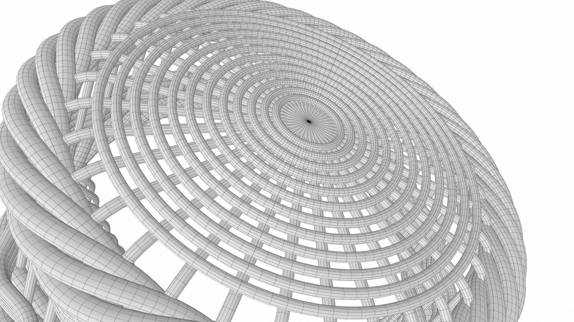 Wooden wicker basket 3 3D model_8