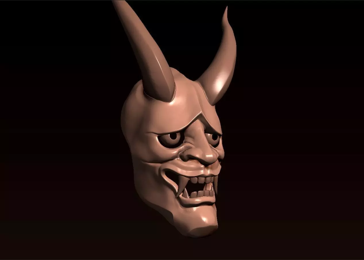 japanese hannya noh yamato one piece mask 3D print model
