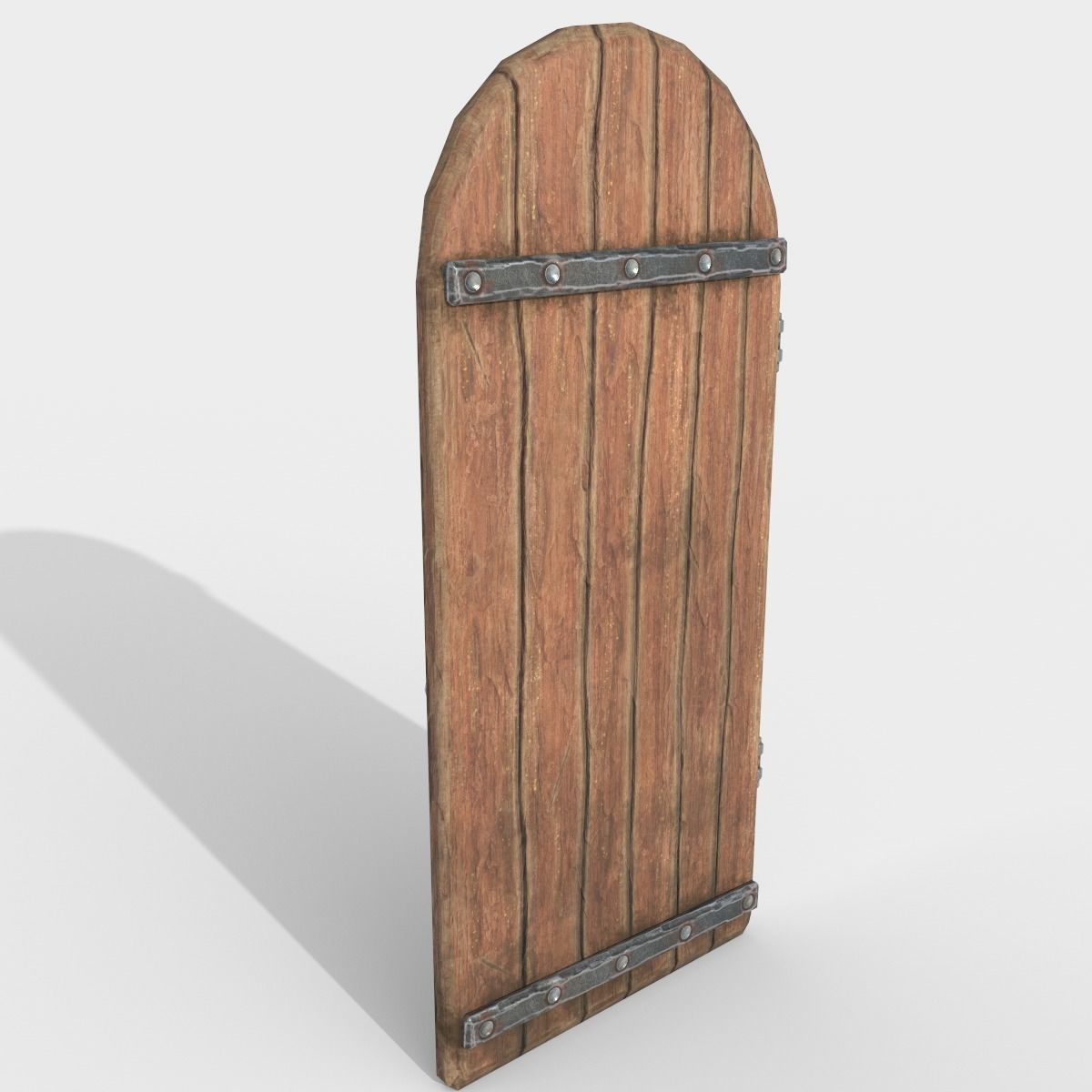 Medieval tavern door Low-poly 3D model_5