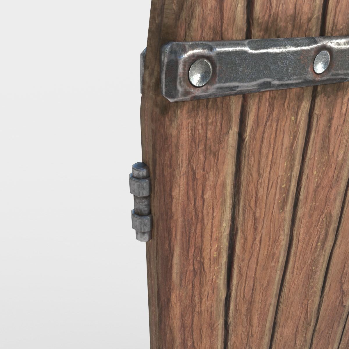 Medieval tavern door Low-poly 3D model_6