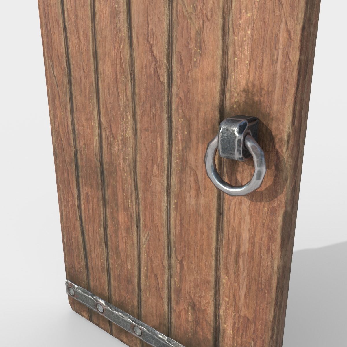 Medieval tavern door Low-poly 3D model_7
