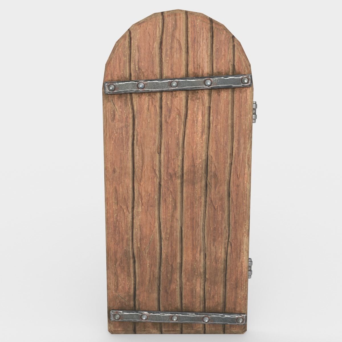 Medieval tavern door Low-poly 3D model_4