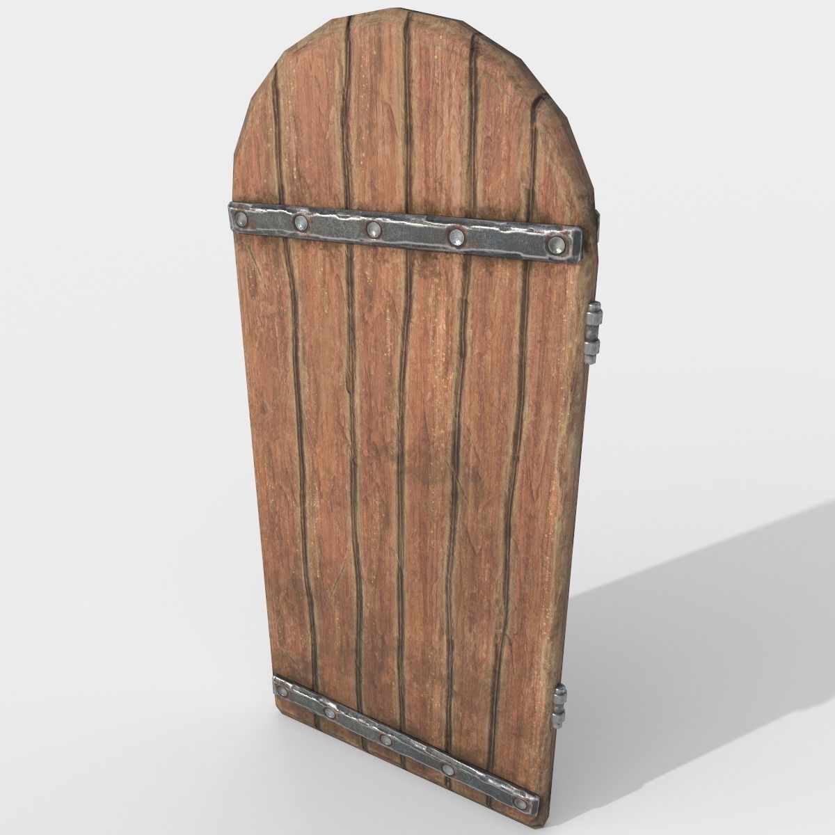 Medieval tavern door Low-poly 3D model_3