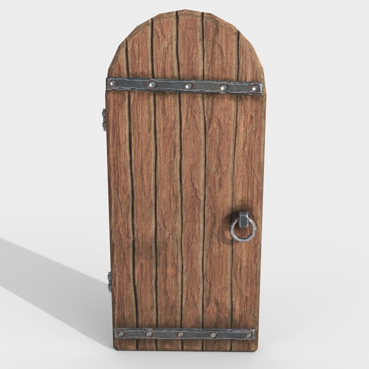 Medieval tavern door Low-poly 3D model_1