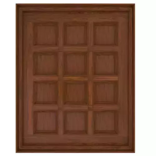 Classic wooden ceiling with caissons 01 3D model