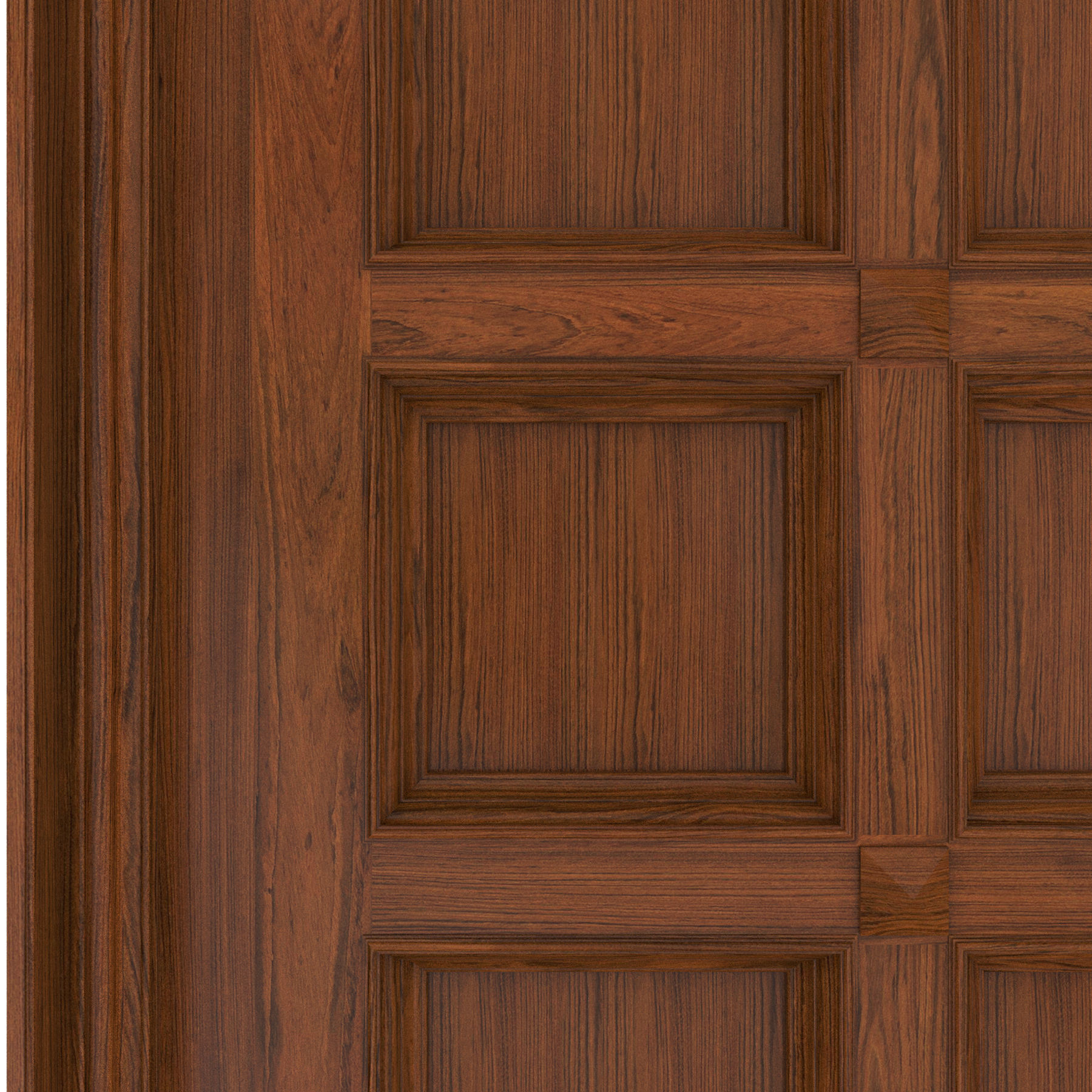 Classic wooden ceiling with caissons 01 3D model_3