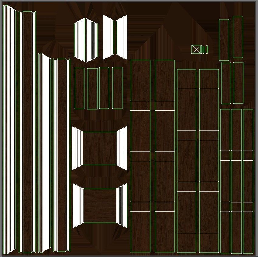 Classic wooden ceiling with caissons 01 3D model_11