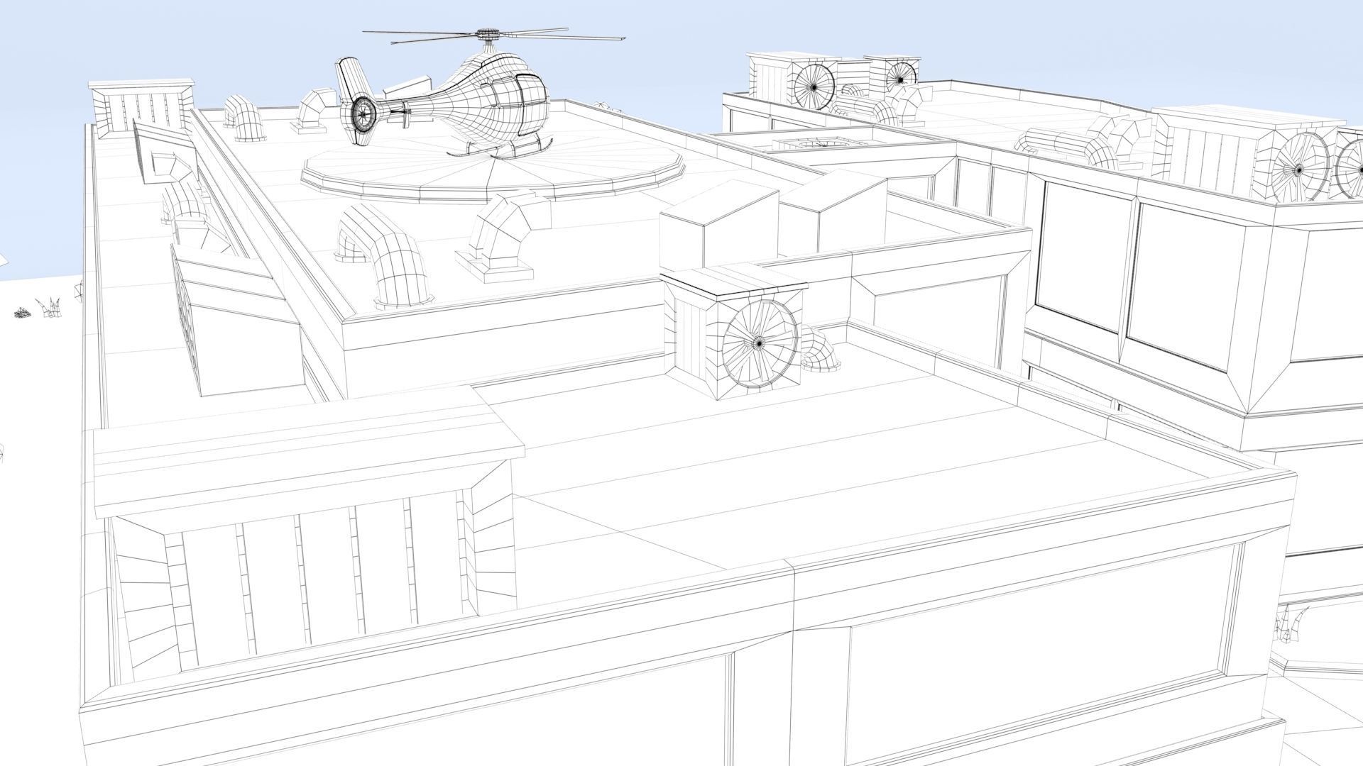 Cartoon Hospital Low-poly 3D model_50