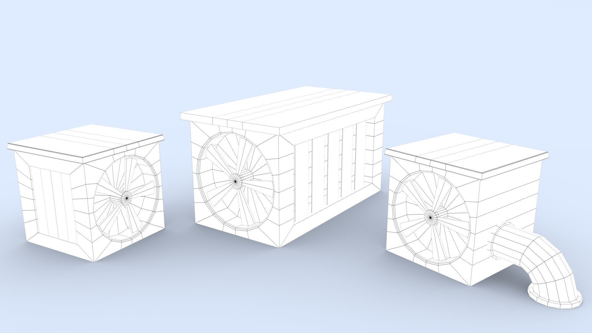 Cartoon Hospital Low-poly 3D model_68