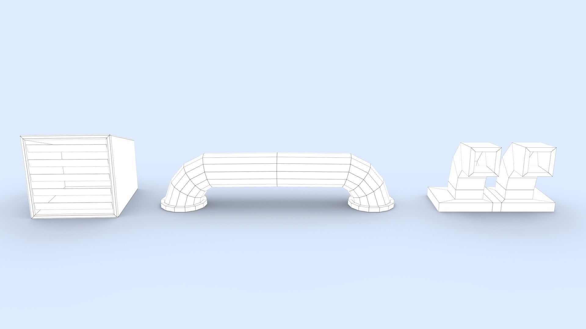 Cartoon Hospital Low-poly 3D model_66