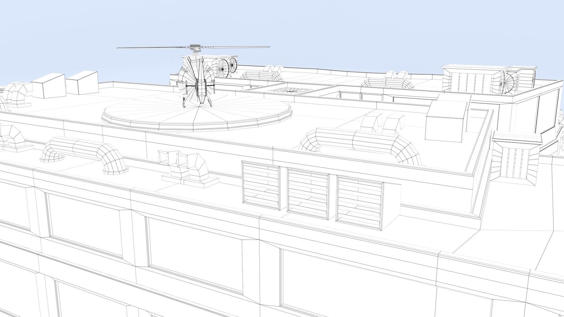 Cartoon Hospital Low-poly 3D model_52