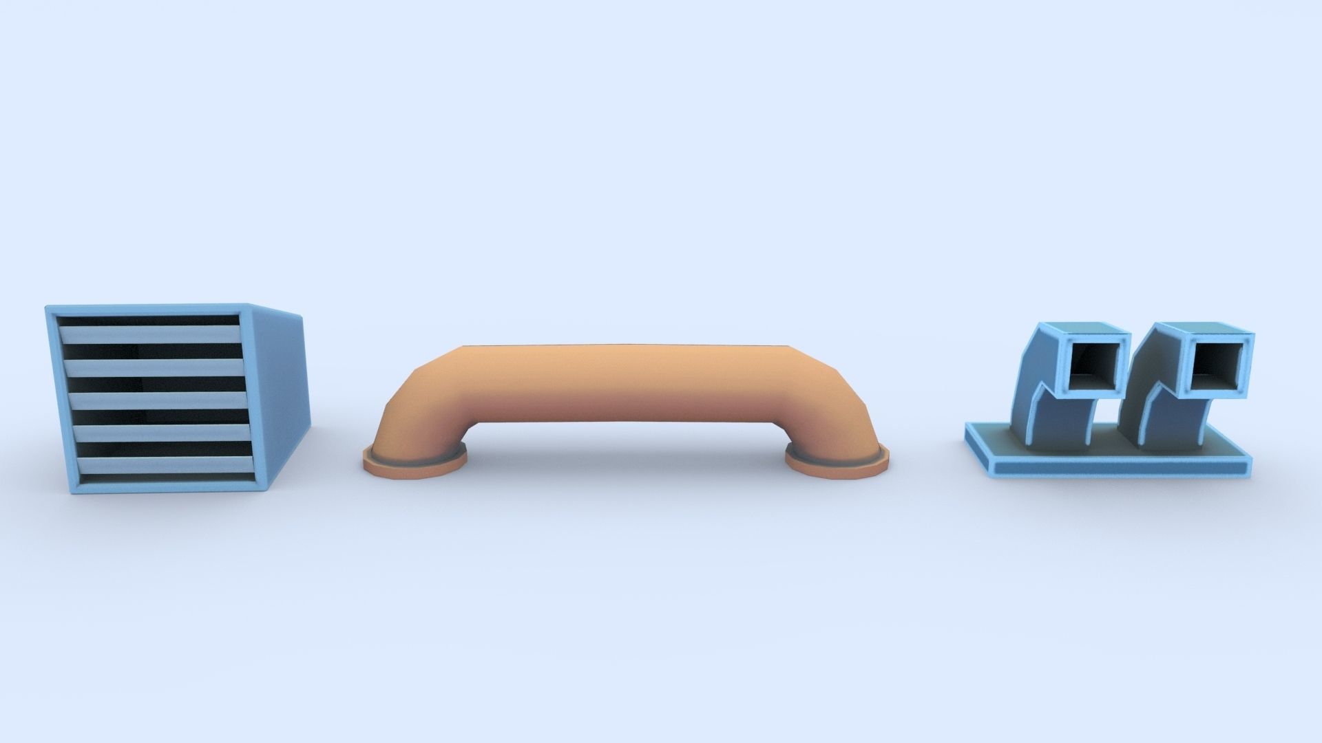 Cartoon Hospital Low-poly 3D model_65