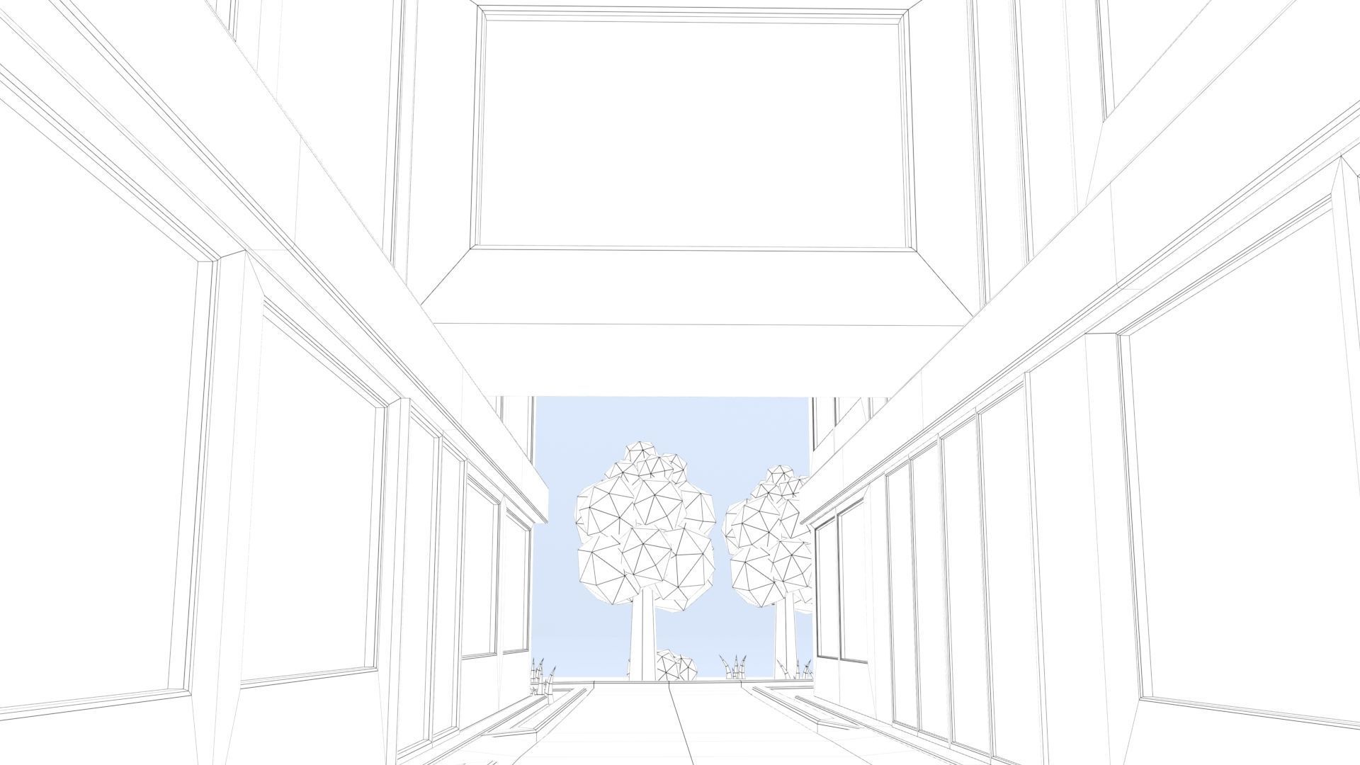 Cartoon Hospital Low-poly 3D model_42