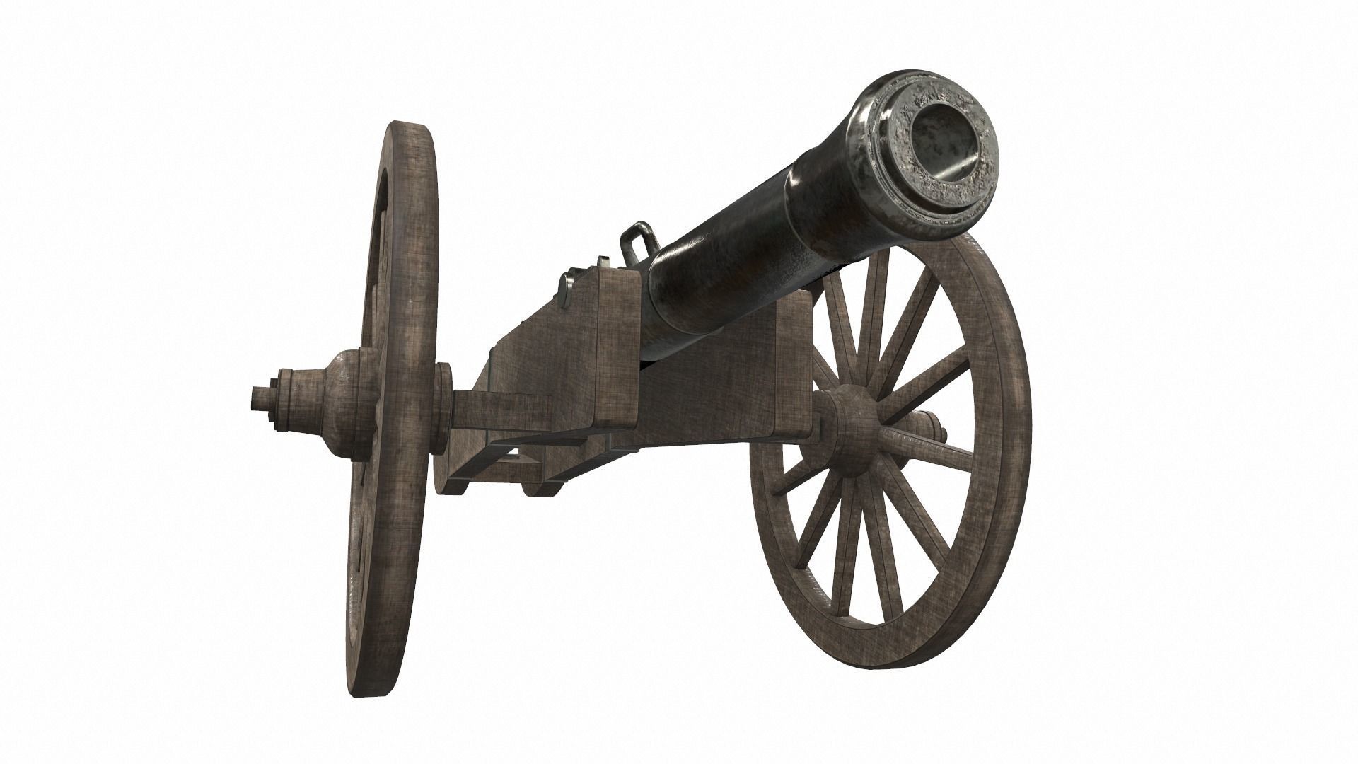 Cannon 2 old 3D model_1