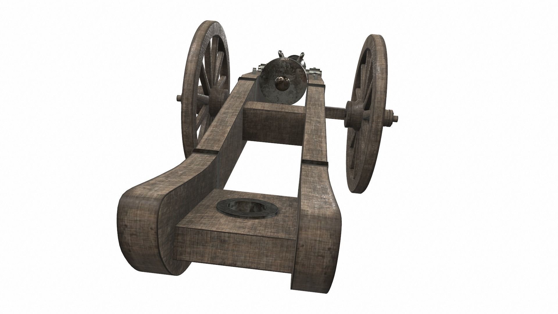 Cannon 2 old 3D model_3