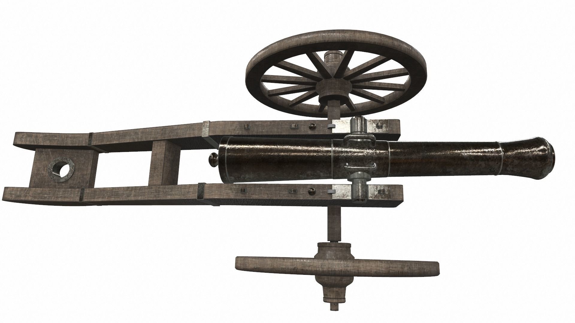 Cannon 2 old 3D model_4