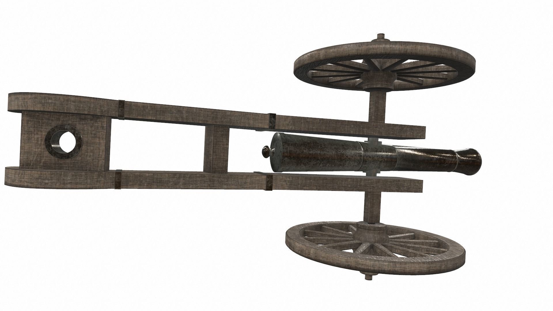 Cannon 2 old 3D model_5