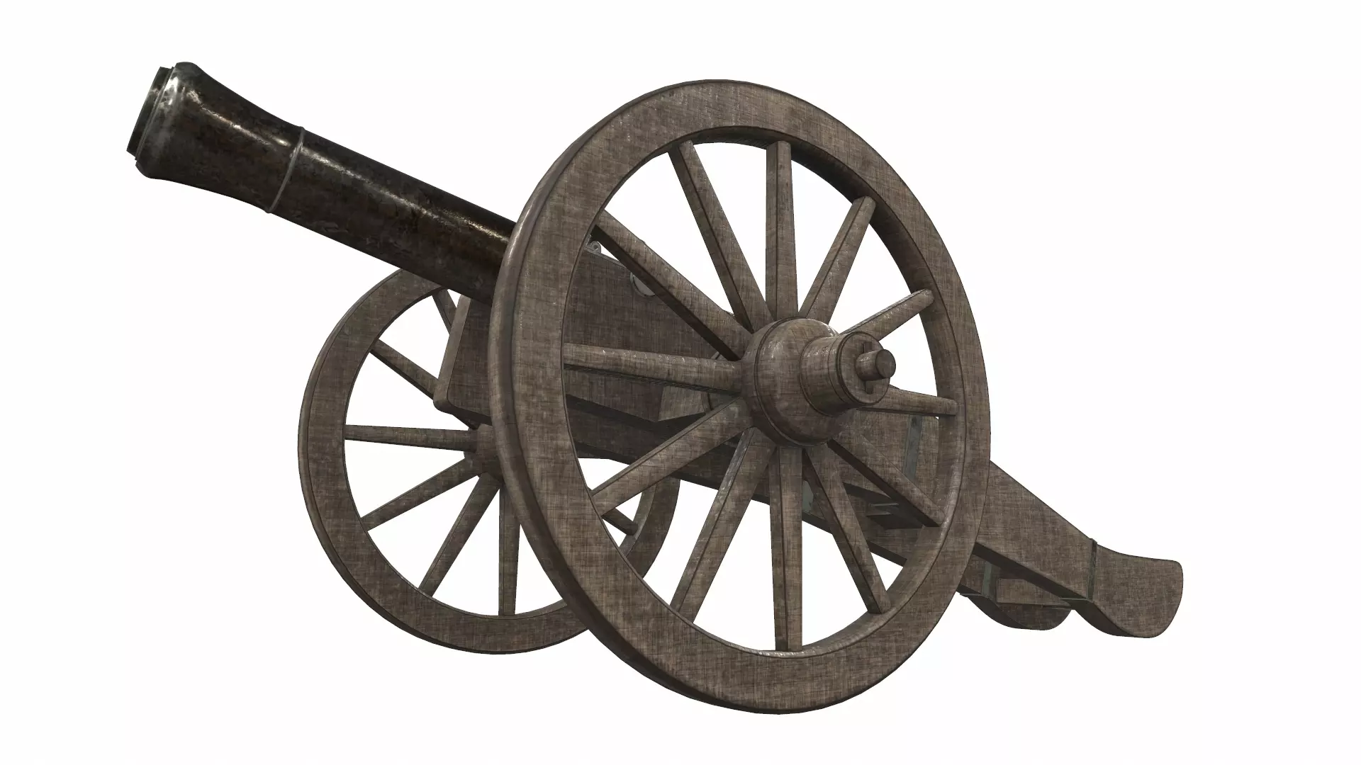 Cannon 2 old 3D model_0