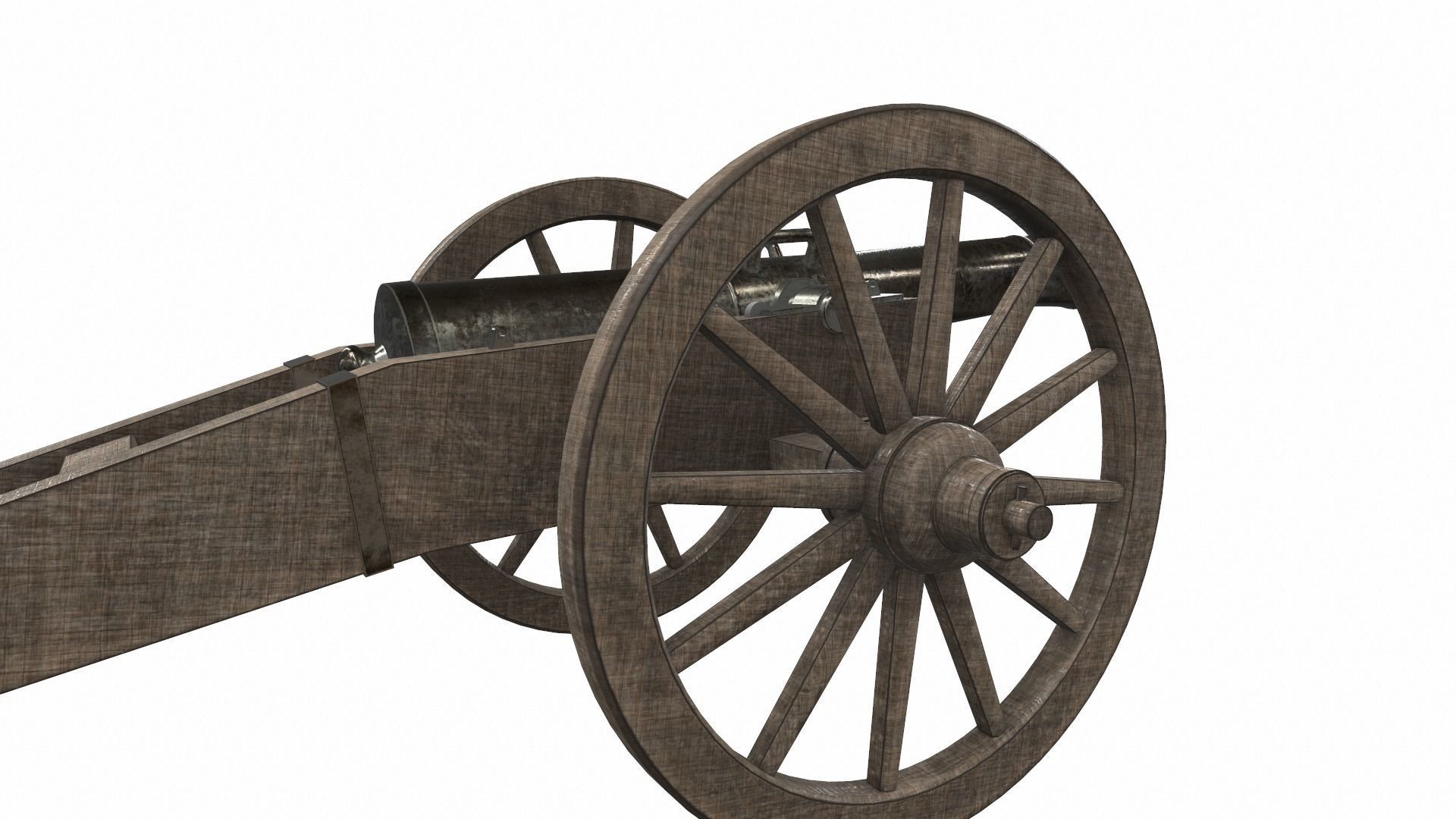 Cannon 2 old 3D model_2