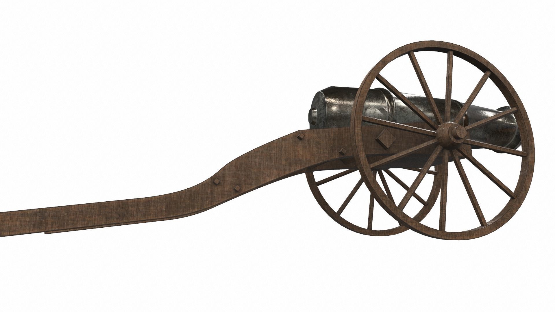 Cannon 3 old 3D model_2