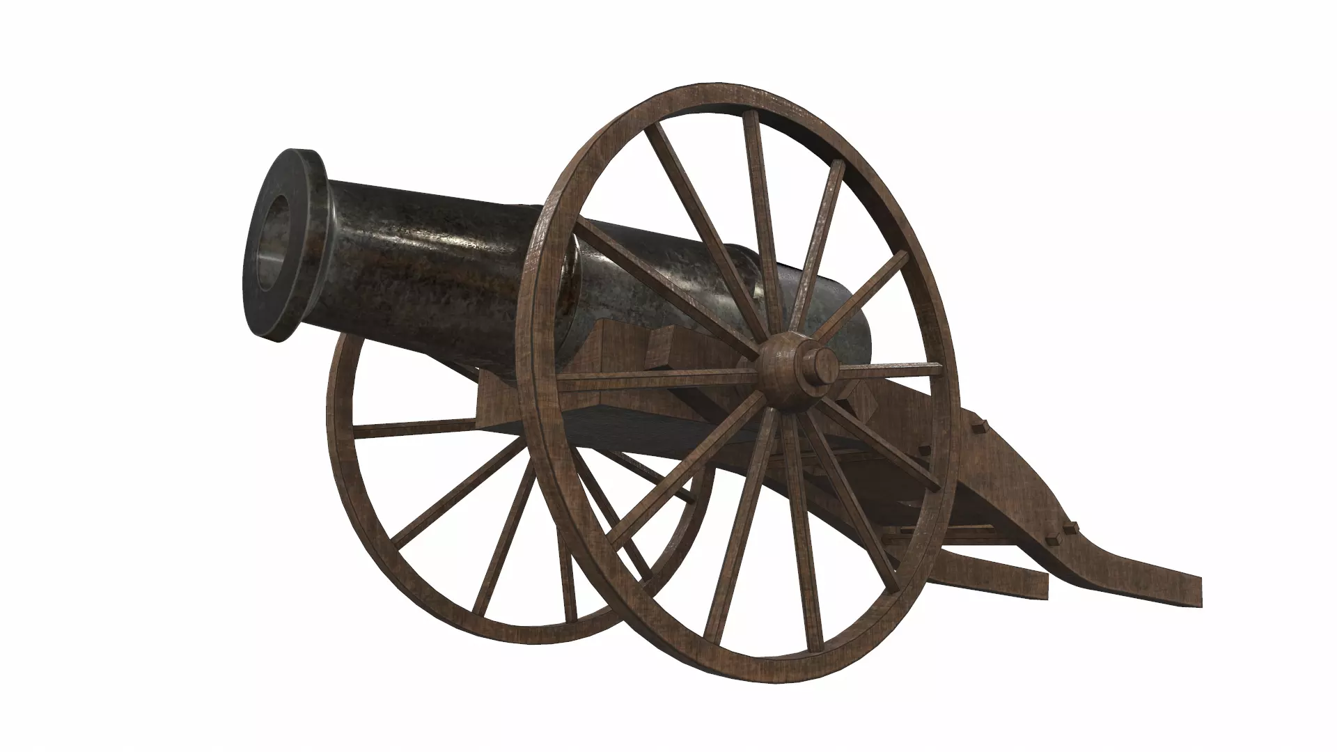 Cannon 3 old 3D model_0