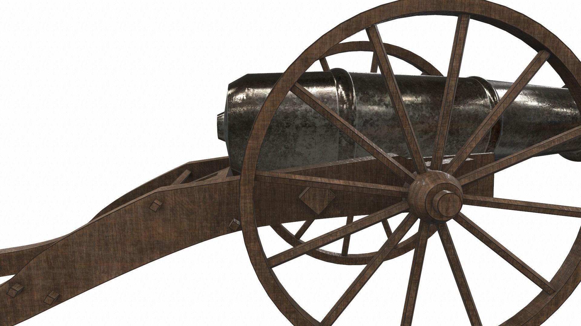 Cannon 3 old 3D model_6