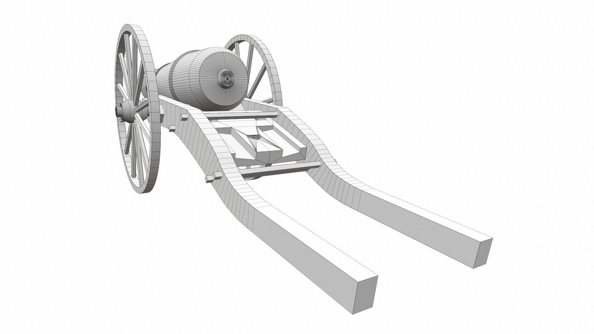 Cannon 3 old 3D model_9