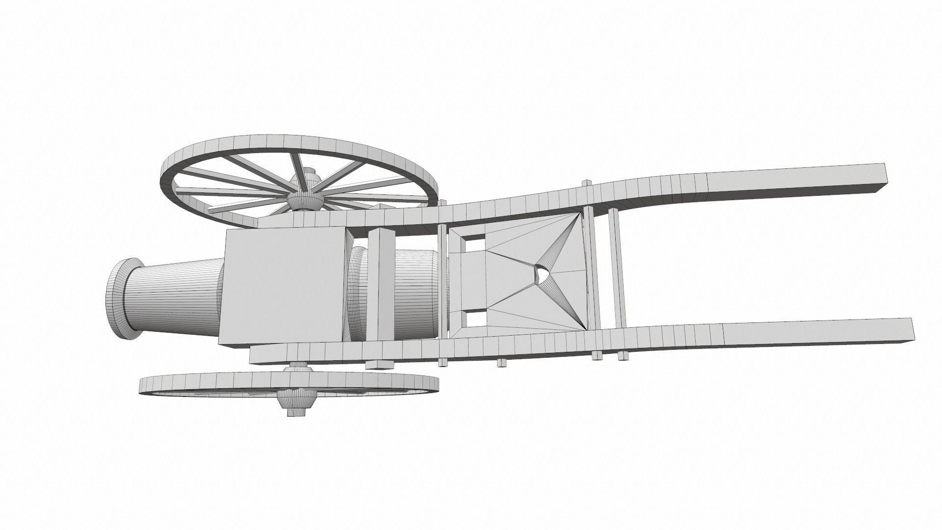 Cannon 3 old 3D model_11