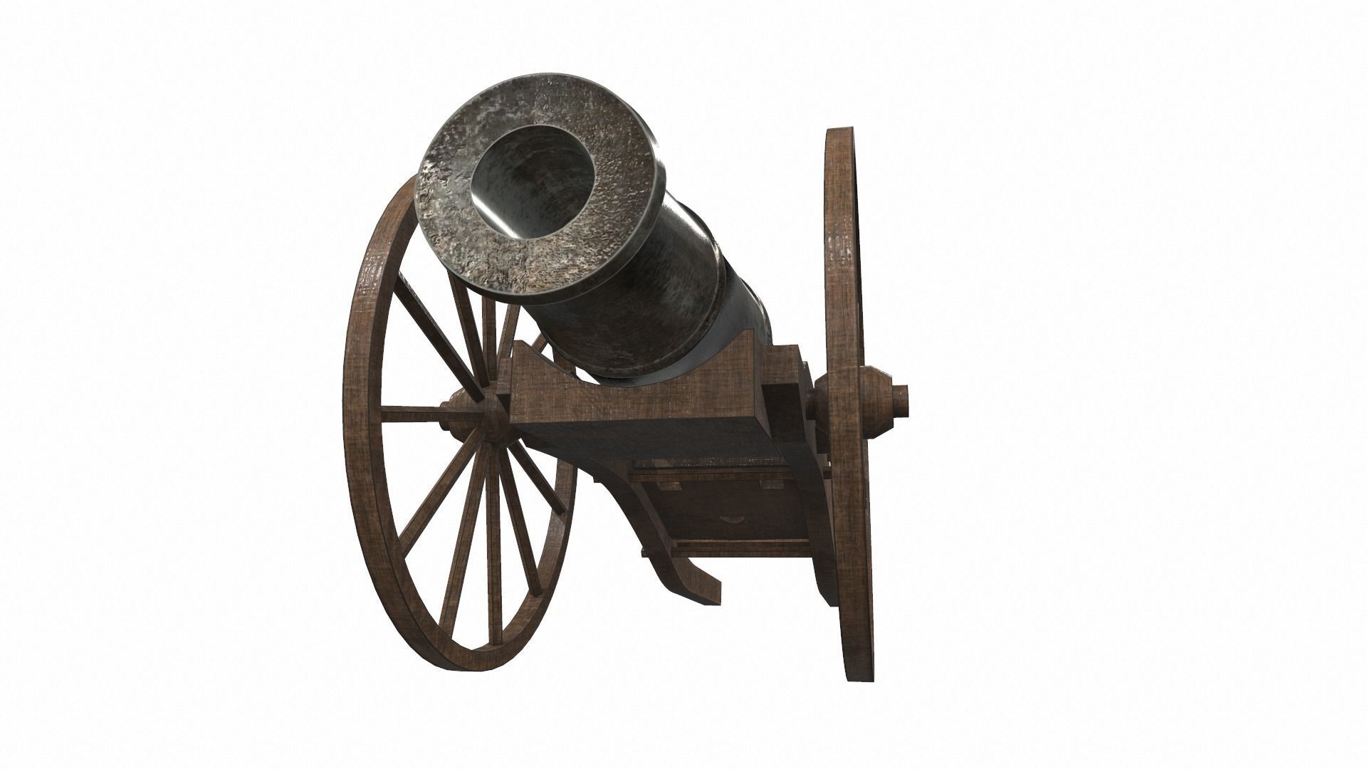 Cannon 3 old 3D model_1