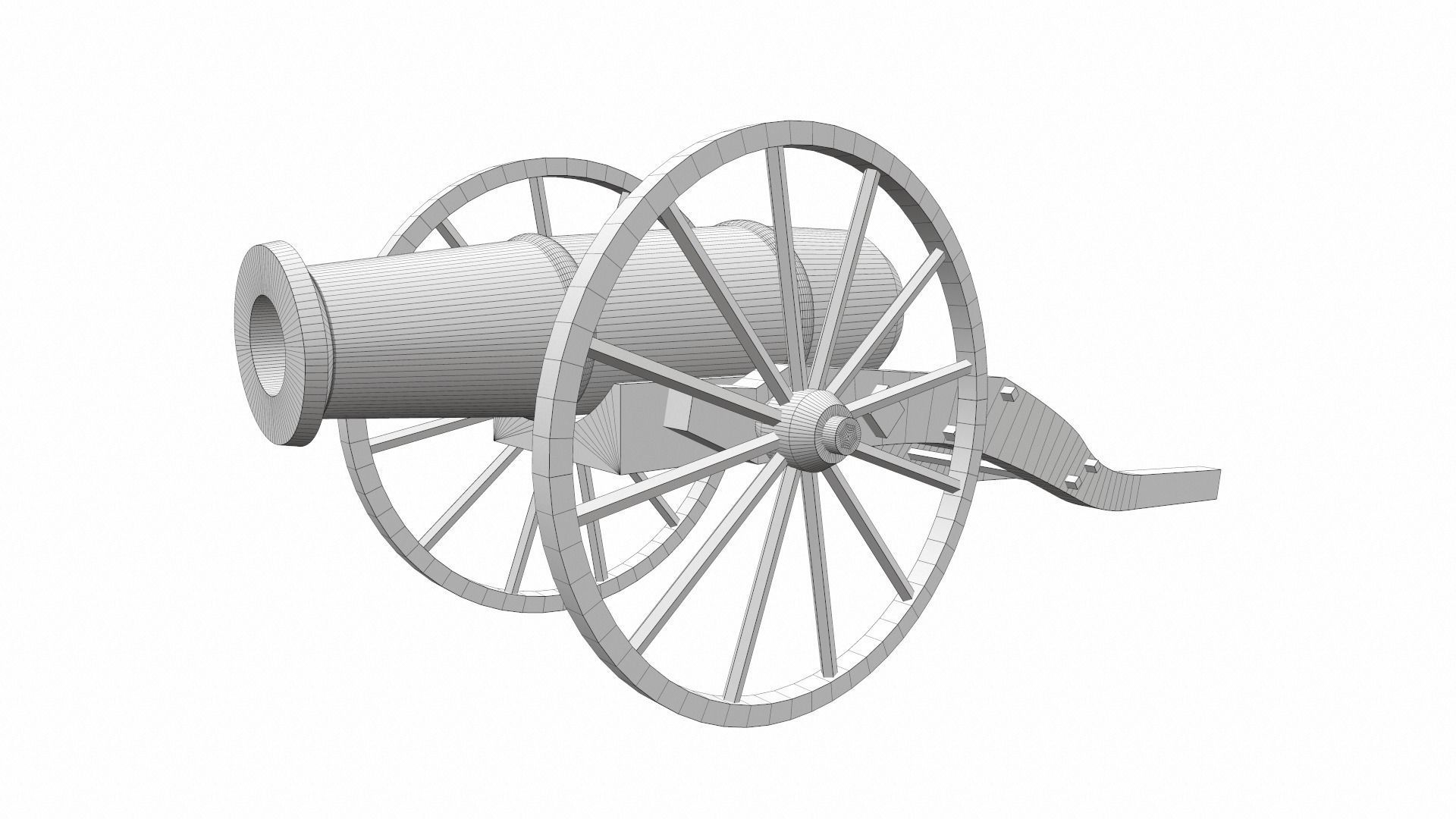Cannon 3 old 3D model_8