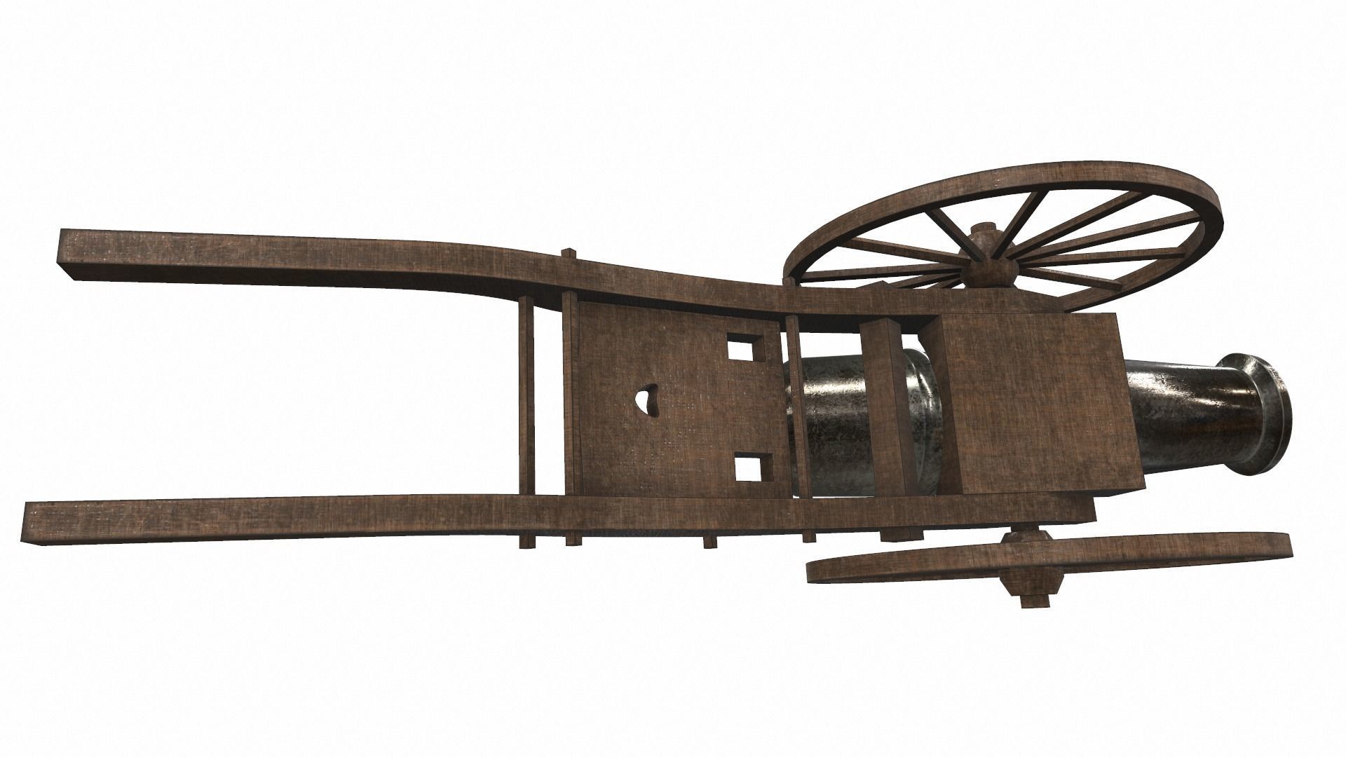 Cannon 3 old 3D model_5