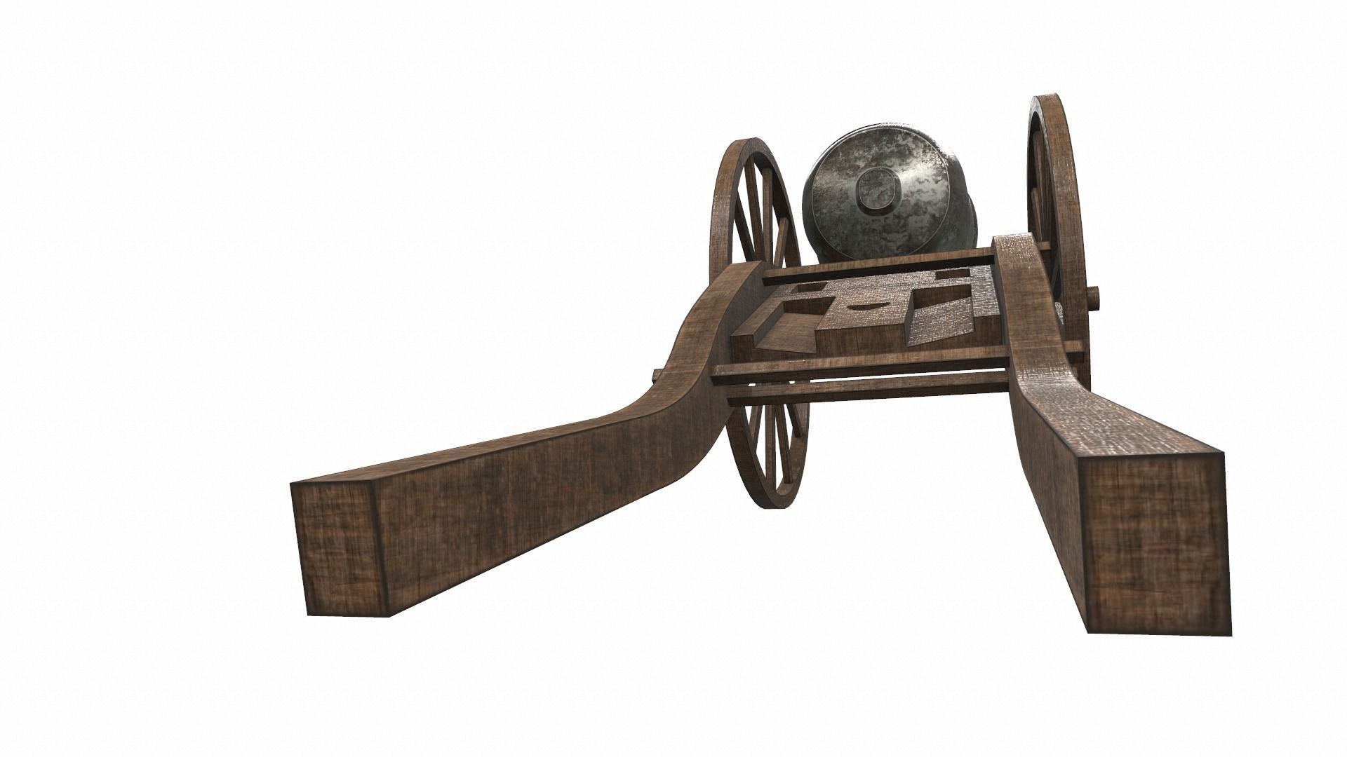 Cannon 3 old 3D model_3