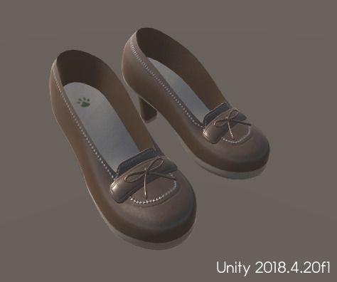 HighHeelPennyLoafers pair of shoes Low-poly 3D model_2