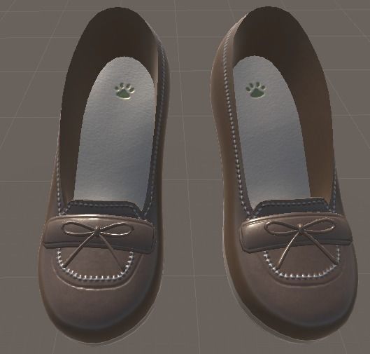 HighHeelPennyLoafers pair of shoes Low-poly 3D model_1