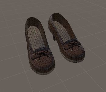 HighHeelPennyLoafers pair of shoes Low-poly 3D model_6
