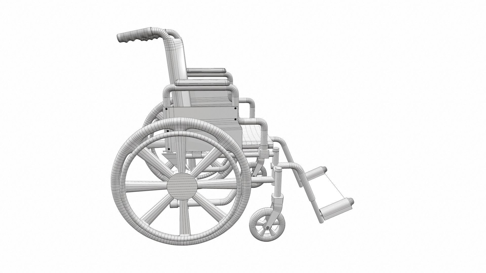 Wheelchair 3 3D model_9