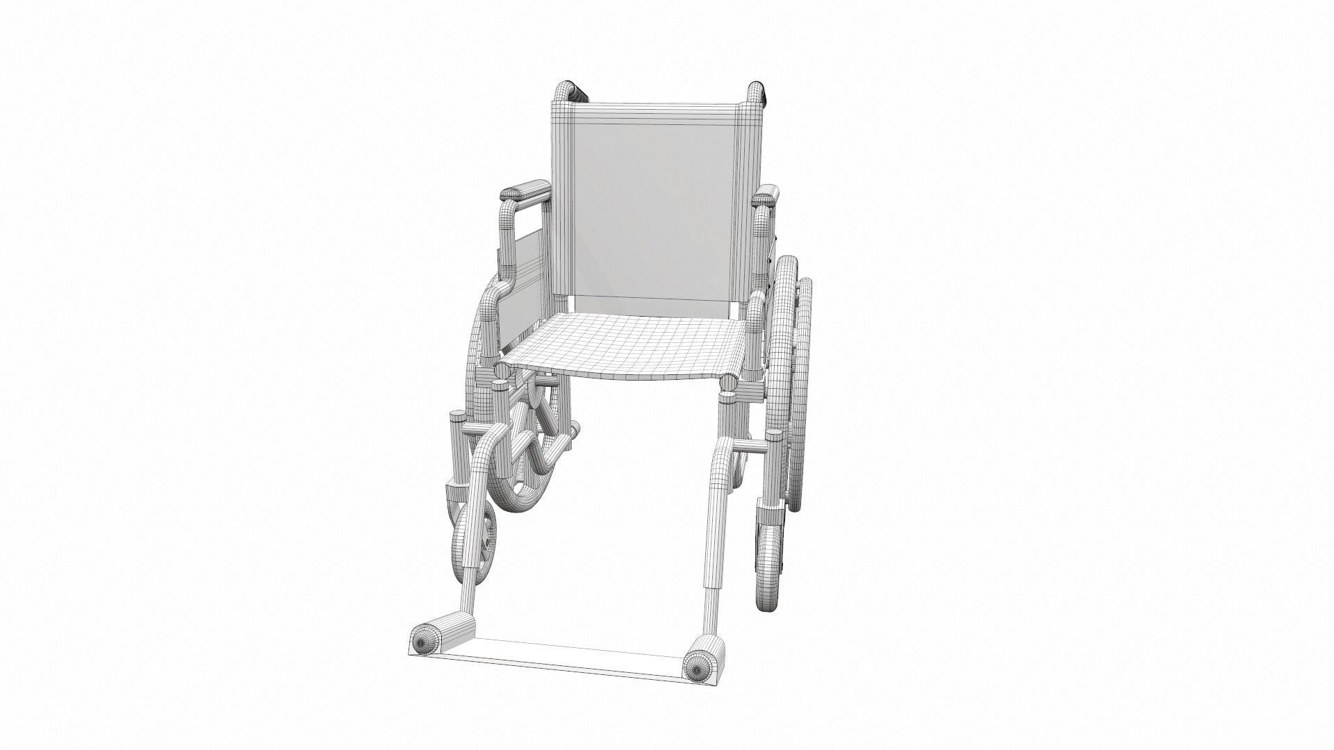 Wheelchair 3 3D model_10