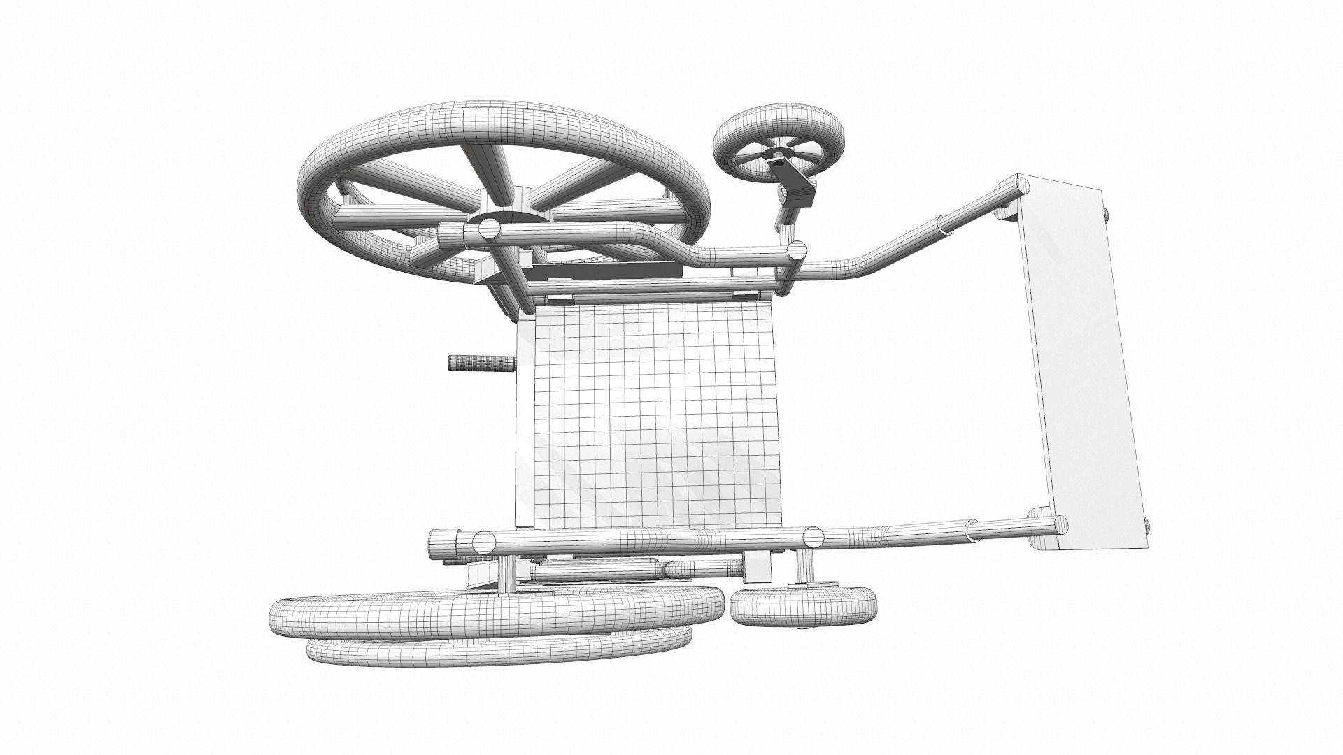 Wheelchair 3 3D model_14