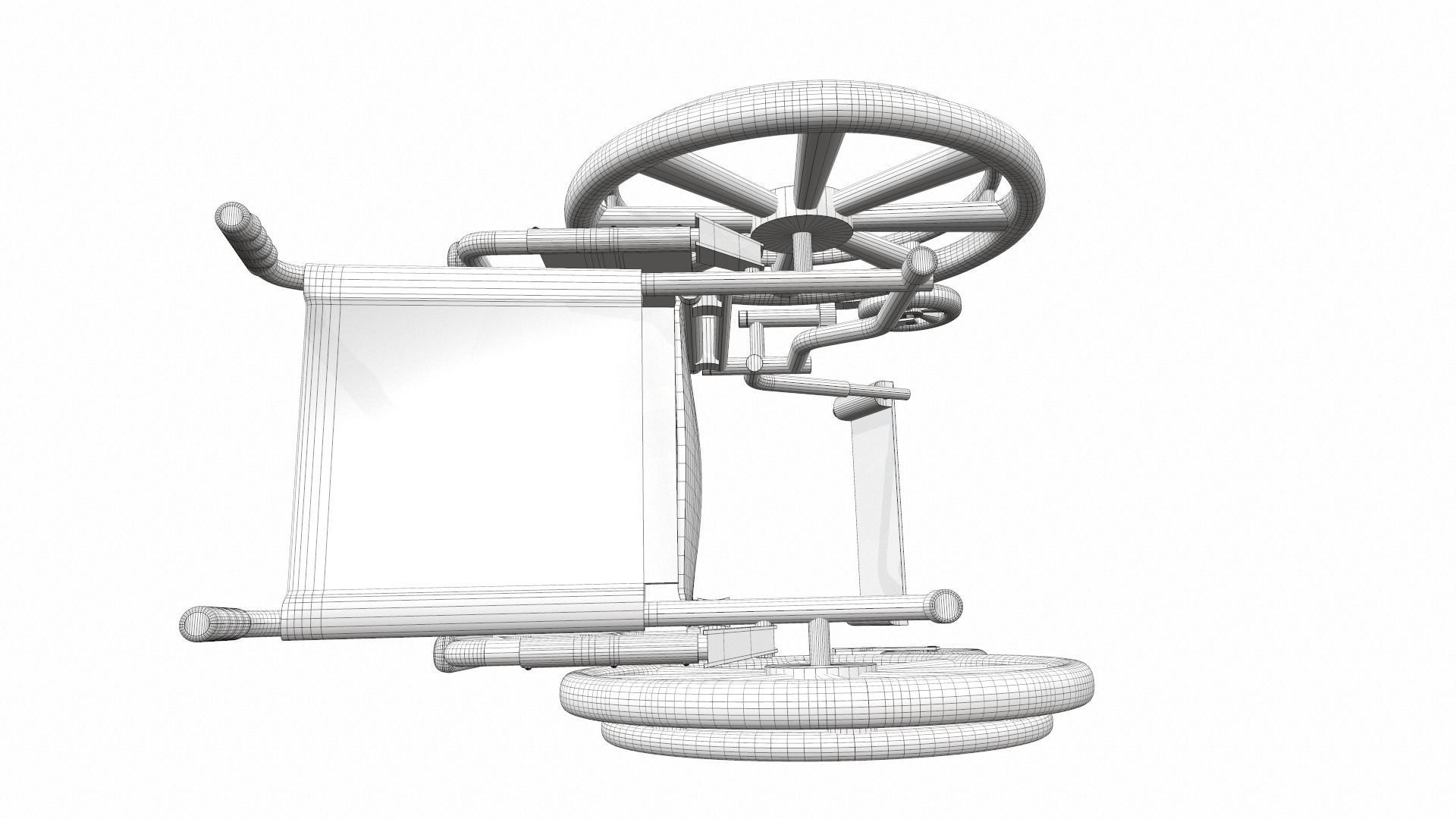 Wheelchair 3 3D model_15